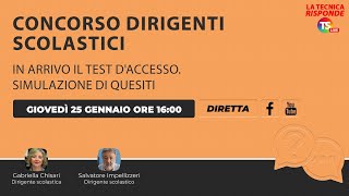 Concorso dirigenti scolastici in arrivo il test daccesso Simulazione di quesiti [upl. by Millwater]