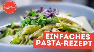 Einfaches PASTA Rezept mit grünem SPARGEL 😍 [upl. by Fabio]