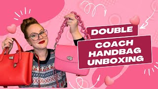 Unboxing Two Coach Valentine’s Day Handbags [upl. by Ahsienahs]