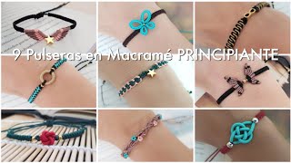 9 PULSERAS FÁCIL Y RÁPIDO  PULSERAS EN MACRAMÉ PARA PRINCIPIANTES [upl. by Minda]