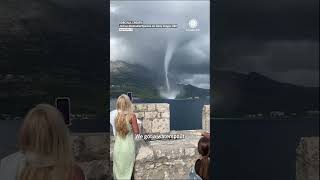 Massive Waterspout Enthralls Observers in Croatia [upl. by Burgwell]