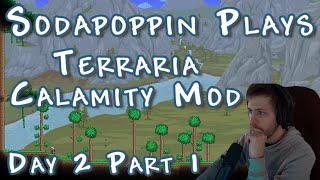 Sodapoppin Plays Terraria with Friends  Day 2 Part 1 [upl. by Lleval]