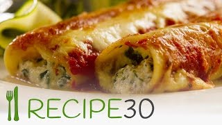 Try me SPINACH AND RICOTTA CANNELLONI  By wwwrecipe30com [upl. by Erdnua36]