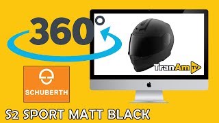 SCHUBERTH S2 Sport Matt Black Motorcycle Helmet  360 HD  Bikerheadzcouk [upl. by Ragse]