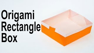 Origami Rectangle Box Tutorial Traditional [upl. by Terina]