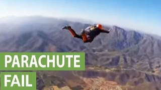 Skydiver forced to cut off parachute after scary malfunction [upl. by Kaltman]