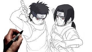 How To Draw Shisui amp Itachi  Step By Step  Naruto [upl. by Eahsal493]