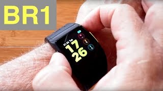 MAKIBES BR1 P1 IP68 Waterproof SUPER BRIGHT Screen Smartwatch Strava Support Unboxing amp Review [upl. by Evad98]