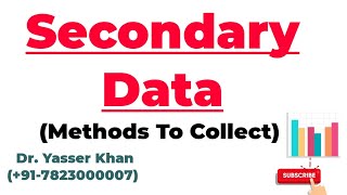 Secondary Data  Meaning Of Secondary Data  Methods To Collect Secondary Data [upl. by Ettenal73]