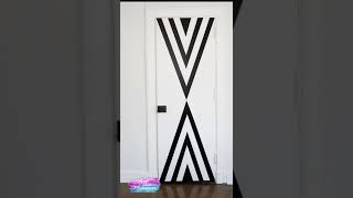 Rental Friendly Door Makeover using duct tape [upl. by Nwahsak]