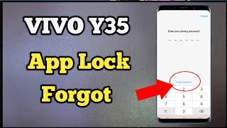 Vivo Y35 App Lock Forgot Password  Forgot App Lock Password In Vivo Y35  Vivo Y35 App Lock Forget [upl. by Hanahs230]