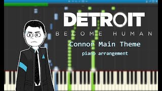 Detroit Become Human  Connor Main Theme piano arrangement  Synthesia [upl. by Sllew]