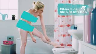 Friction Free Shaving  The Shin Salutation  Shaving Yoga Shoga [upl. by Yzeerb]