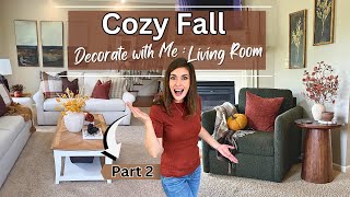 Cozy Fall Decorate with Me  Living Room Part 2  Fall Table Top  Mantel Decor Ideas [upl. by Osnofledi]