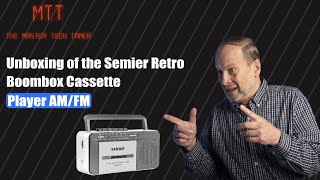 Unboxing Review of the Semier Retro Boombox Cassette Player With AMFM Radio [upl. by Okomom777]