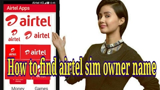 how to know airtel sim owner name [upl. by Barsky]