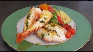 Recette de queues de langoustes rôties au beurre dagrumes [upl. by Ellehcsar]