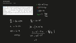 125 Find the deceleration and position of a particle at t3s and the speedave at v6t3t2ms [upl. by Eudocia]