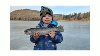 Ice Fishing at Lake Maloya with my brother inlaw and nephew [upl. by Victoir]