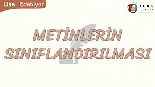 METİNLERİN SINIFLANDIRILMASI [upl. by Rosana]