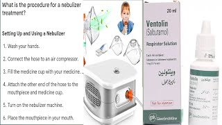 ventolin respiratory solution how to use nebulizerasthmaventolin solution ki miqdar [upl. by Ellerd]