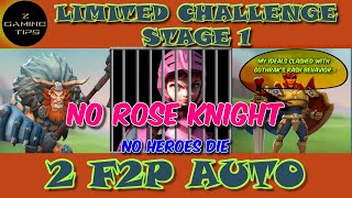 Barbarian Limited Challenge Stage 1  Barbaric Journey 2 Auto Teams without Rose Knight Part 4 [upl. by Atsev]