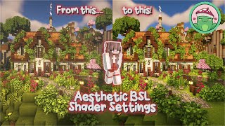 🌿 Aesthetic BSL Shader Settings Tutorial 🍓 Minecraft Java 1171 [upl. by Rosmarin]