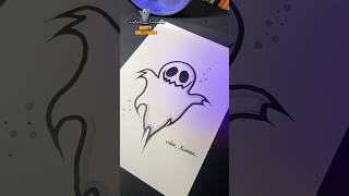 👻🎃 Easy draw Ghost on Halloween shorts [upl. by Tala]