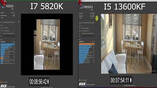 I7 5820K vs I5 13600KF Cinebench R232 [upl. by Cindra]