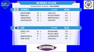 Victorian SubDistrict Cricket Association  North West 3rd XI Division 1  Round 9  Werribee v Kew [upl. by Bernadette991]