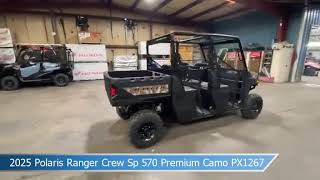 2025 Polaris Ranger Crew Sp 570 Premium Camo PX1267 [upl. by Nahtan]