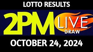 Lotto Result Today 200 pm draw October 24 2024 Thursday PCSO LIVE [upl. by Bondy48]