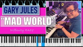 How to Play Mad World from Donnie Darko  Easy Piano Tutorial [upl. by Eseerehc977]