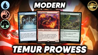 💧🔥🌳 LIGHTNING FAST Temur Prowess  MTG Modern Deck [upl. by Ryder]