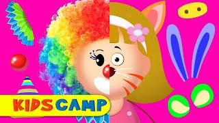 Funny Clown amp Animal Face of Elly  Lets Make a Wrong Silly Face  Nursery Rhymes Songs [upl. by Boj]