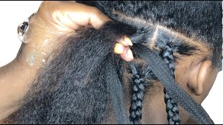 Under 2hrs fast kids knotless box braids using my technique no feedin  Kids knotless braids [upl. by Dorcas]