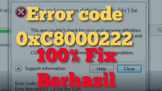 Cara Memperbaiki Error code 0xC8000222 di Windows 78 amp 10 [upl. by Aizan]