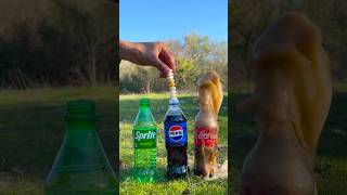 CocaCola Pepsi and Sprite vs Mentos Reaction – Which One Will Shoot Harder [upl. by Cadmar]