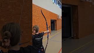 Ultimate precision🏹🎯Video by Flavie Bécart🙌sanlida sanlidaarchery miracle10 targetarchery [upl. by Ennazzus]