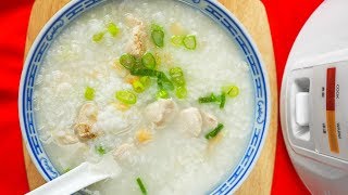 Easy Chicken Congee in Rice Cooker [upl. by Ainoyek]