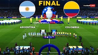 ARGENTINA vs COLOMBIA  FINAL Copa America 2024  Full Match All Goals  Realistic PES Gameplay [upl. by Timmie897]