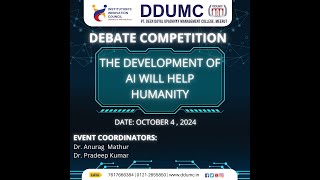 Debate Competition  IICPtDDUMC [upl. by Oatis]