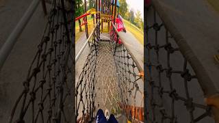 Bella Caio Playground Crossing the Net Bridge PoV shorts youtubeshorts [upl. by Noelani742]