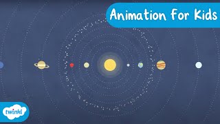 Movement of the Planets in our Solar System Animation  Twinkl Go [upl. by Resaec446]