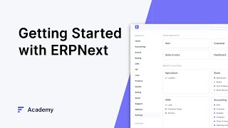 Getting Started with ERPNext  ERP tutorial [upl. by Letsirhc]