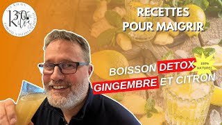 BOISSON GINGEMBRE CITRON MENTHE  La recette pour MAIGRIR   GINGER DRINK For WEIGHT LOSS Recipe [upl. by Tnayrb]