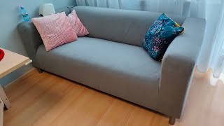 ikea KLIPPAN sofa reupholstery in home [upl. by Sanfo800]