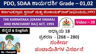 ಪಂಚಾಯತ್ ರಾಜ್ ಕಾಯ್ದೆPanchayat Raj Act 1993ಅಧ್ಯಾಯ18ಸಂಕೀರ್ಣಪಂಚಾಯಿತಿಗಳ ವಿಸರ್ಜನೆ 268–280Video39 [upl. by Kata]