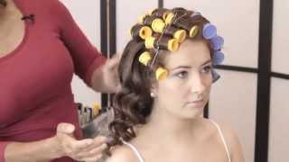 Creating different curls using heated rollers click link below for full length tutorial [upl. by Yank]