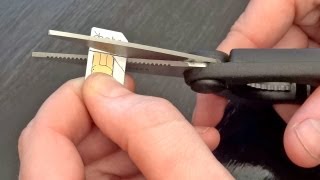 How to cut your SIM card Micro SIM Nano SIM  iPhone 5 [upl. by Camille]